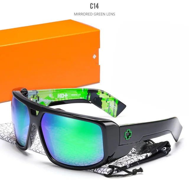 TOURING Polarized Sunglasses Men UV400 Sport Driving Goggles Mirrored Shield Brand New Shades With Free Case - Mammalook
