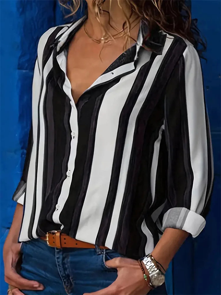 Striped Printed - Long sleeved Shirt