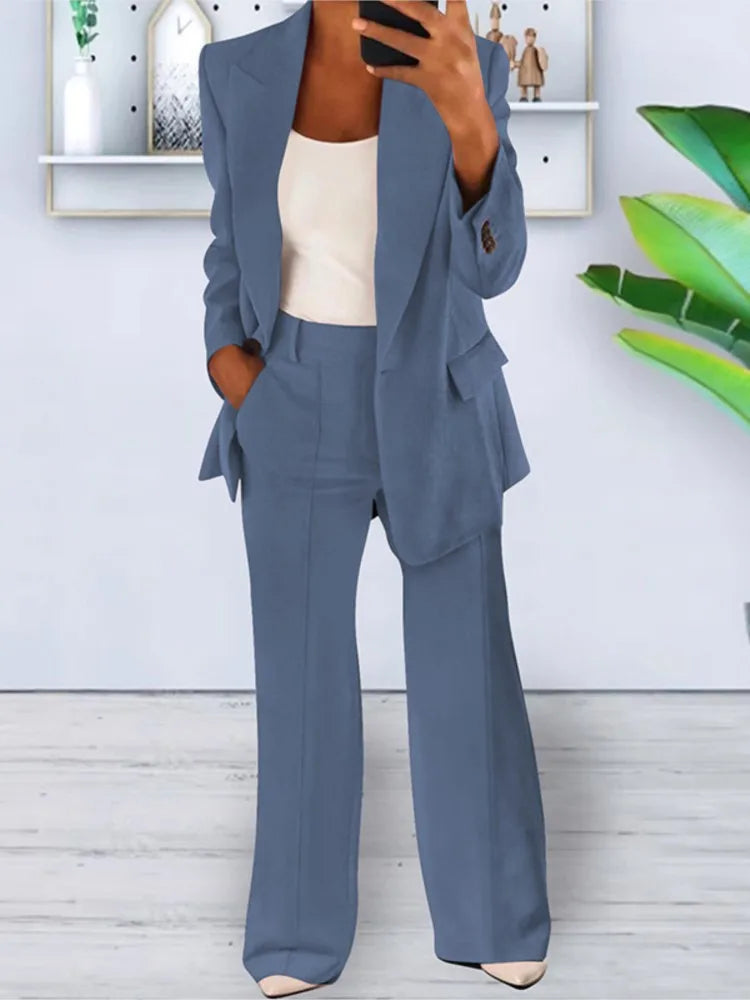Two-Piece Blazer and Pants Set