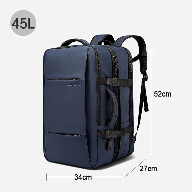 BANGE Travel Backpack Men Business Backpack School Expandable USB Bag Large Capacity 17.3 Laptop Waterproof Fashion Backpack - Mammalook