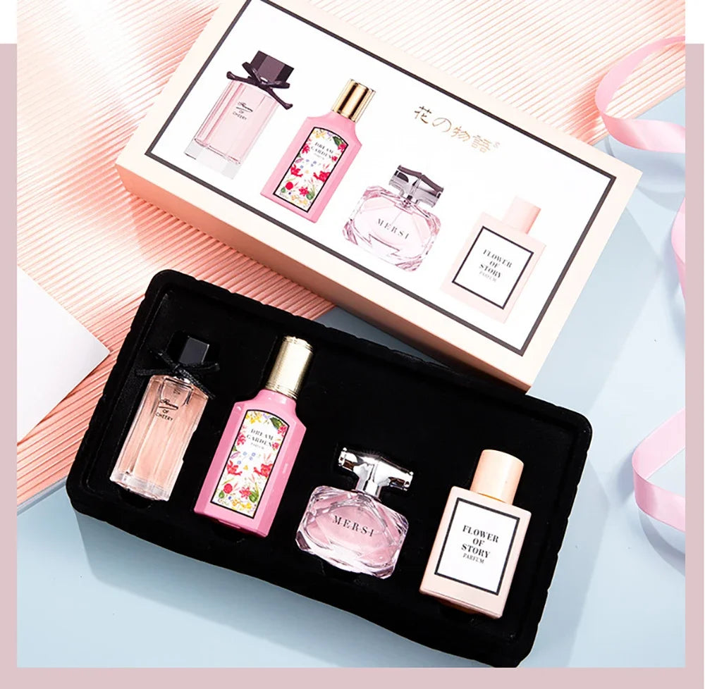 High Quality Women Perfume 110ML Gift Box Four Piece Set Eau De Parfum Floral Scent Lasting Fragrance Perfumes Mujer Originales