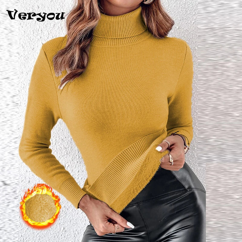 Turtleneck Sweater - Soft Elastic Fleece