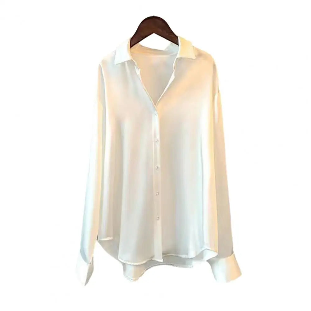 Long Sleeves Blouse - Turndown Collar