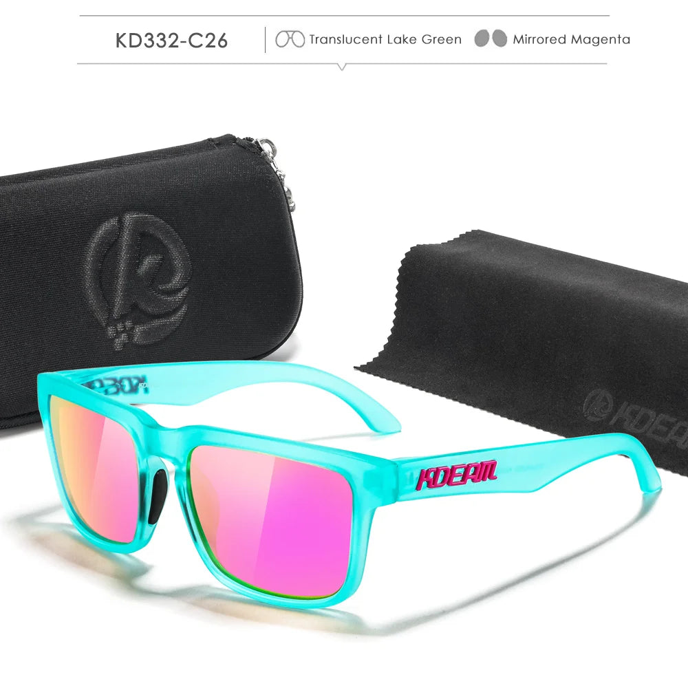 Fabulous Look KDEAM Sunglasses Men UV Blocked And Polarized Sunglasses Women For Fishing Driving Hiking With Zipper Case - Mammalook