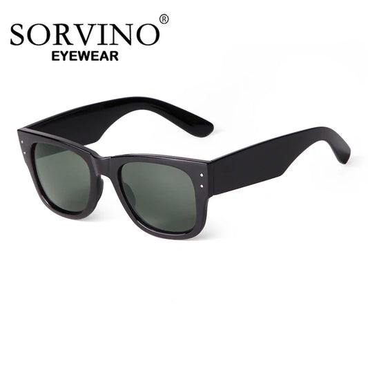 SORVINO Trendy Square Sunglasses for Women and Men Retro Vintage 70s Sun Glasses Shades Black Tortoiseshell Frame UV Protection - Mammalook