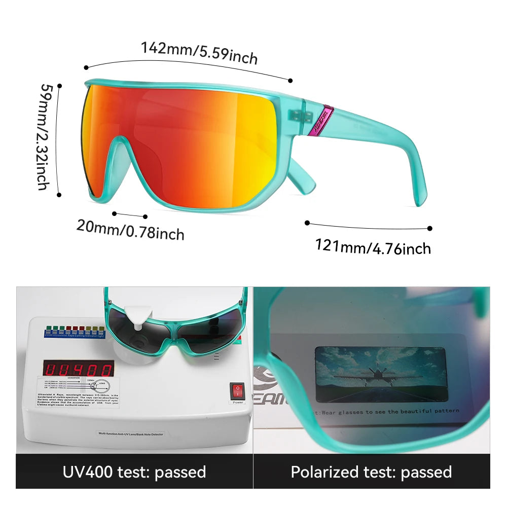 KDEAM New Men's Cycling Sunglasses Sports Polarized Wide-Angle Goggles Party Glasses - Mammalook