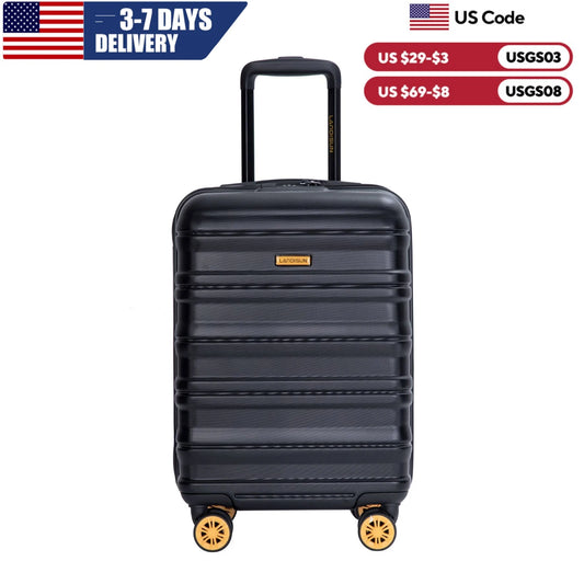 Travehouse Hardshell Carry On Luggage Airline Approved 18.5", Small Suitcase With Spinner Double Wheels and Lock - Mammalook
