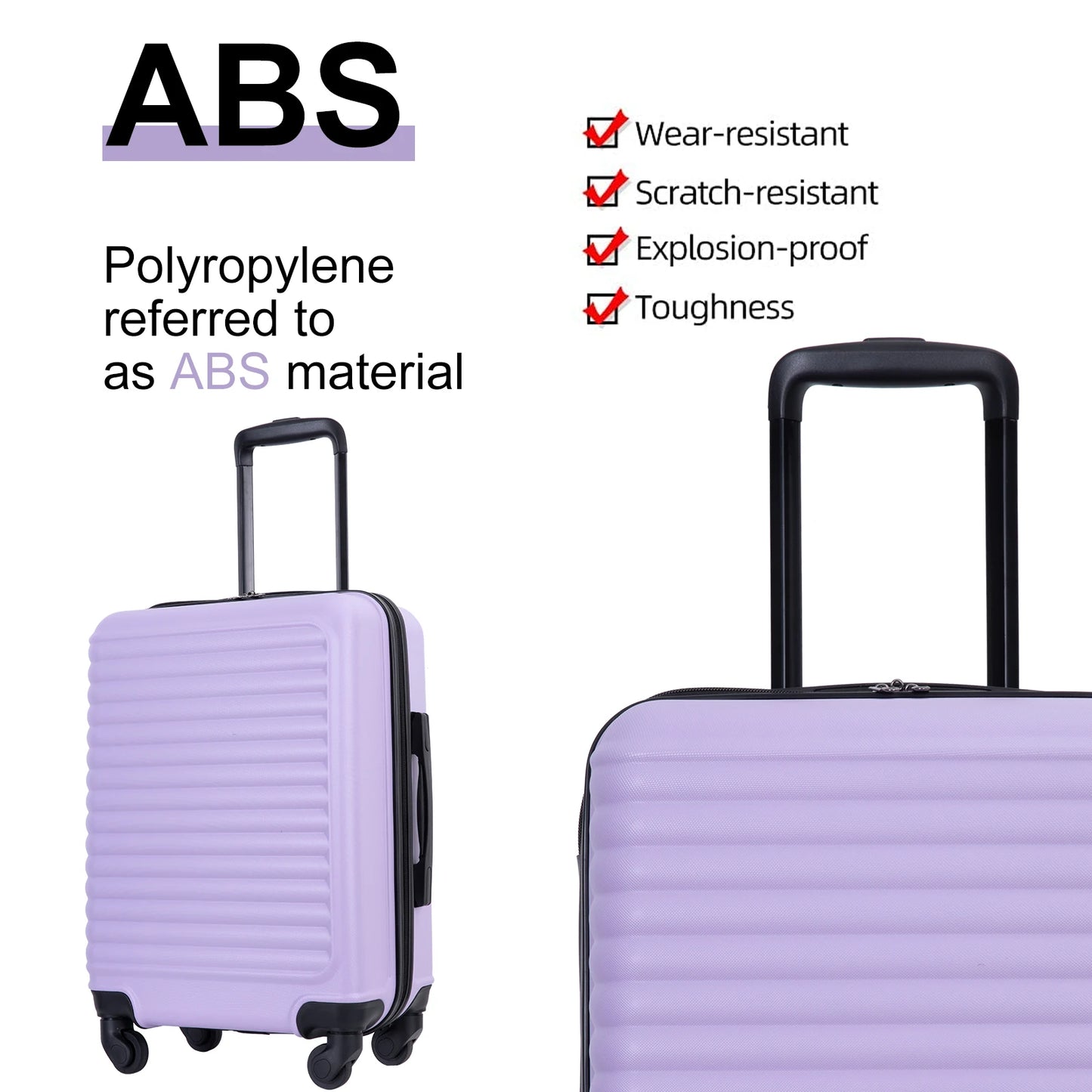 Travelhouse 20" Carry on Luggage Lightweight Hardside Suitcase with Spinner Wheels - Mammalook