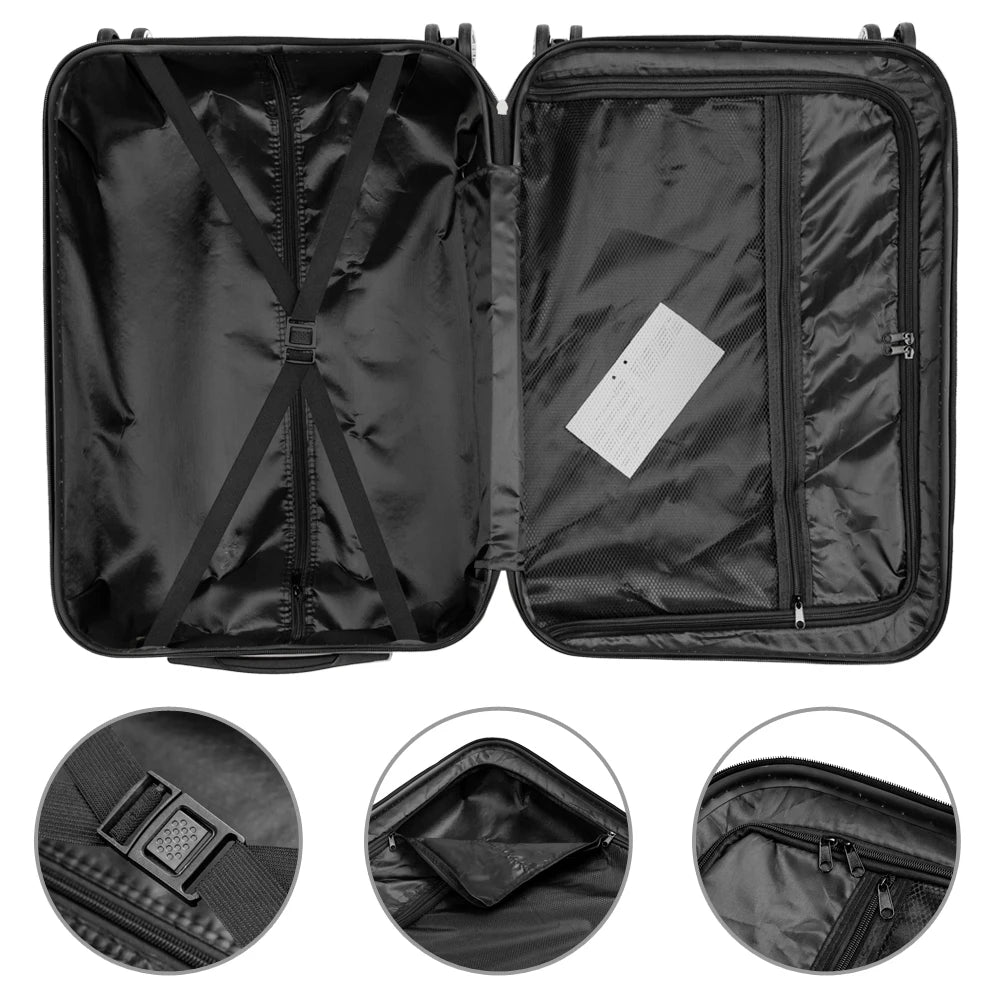 3-in-1 Multifunctional Large Capacity Traveling Storage Suitcase Luggage Set Navy Blue - Mammalook
