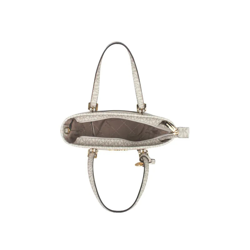 Michael Kors Ole JET SET TRAVEL small solid color layer canvas with PVC printed border women's hand-held crossbody Tote bag