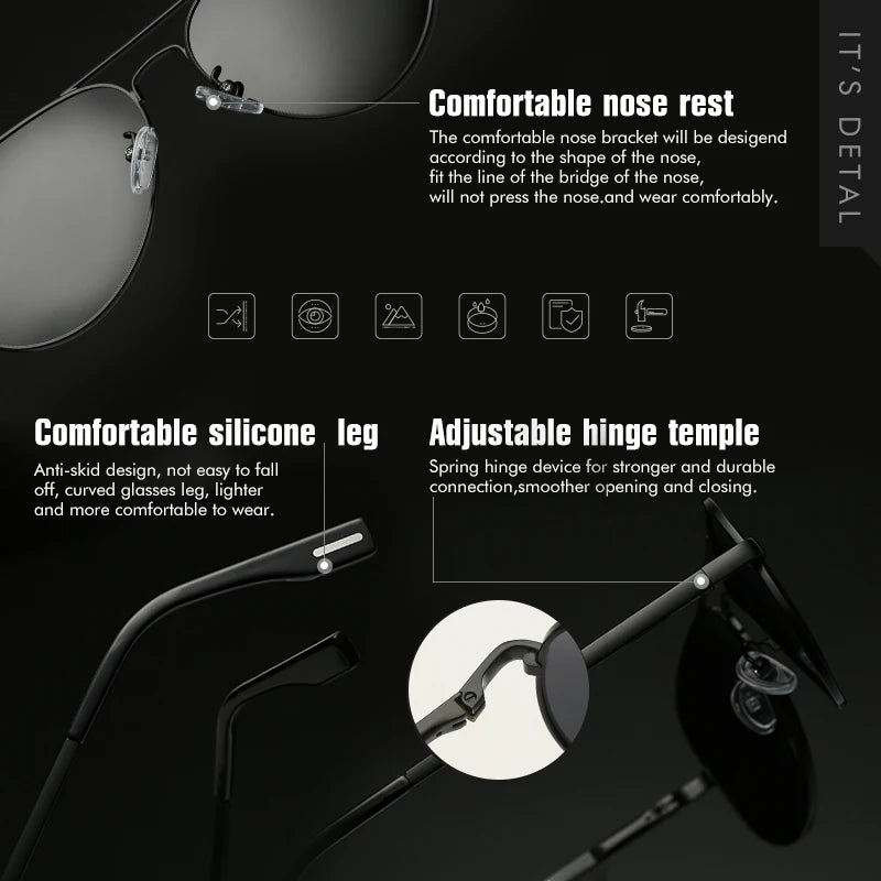 LIOUMO Polarized Aviation Sunglasses – Stylish & Anti-Glare Pilot Glasses for Men & Women