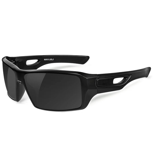 MAXJULI Polarized Wrap Around Sports Sunglasses for Big Heads Men Women UV400 Protection Sun Glasses 8232 - Mammalook