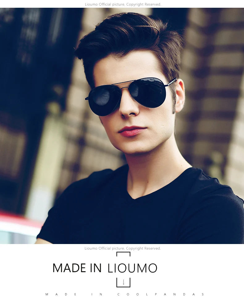 LIOUMO Polarized Aviation Sunglasses – Stylish & Anti-Glare Pilot Glasses for Men & Women