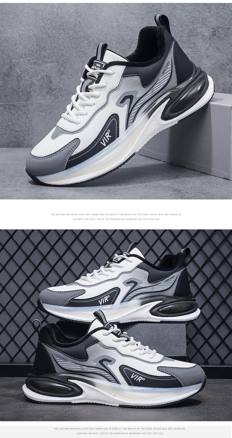 Men’s Platform Athletic Sneakers – Casual Street Style & Winter-Warm Sport Shoes