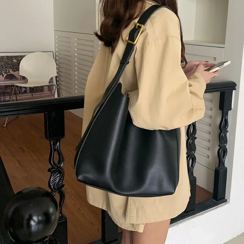Retro Brown Lazy-Style Shoulder & Crossbody Bag