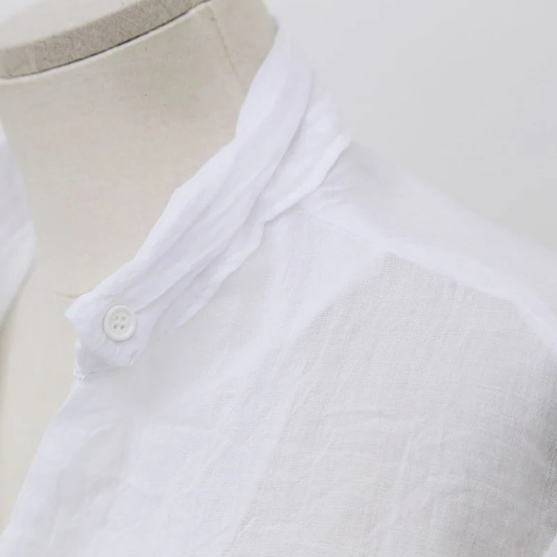 Chemisier Femme Womens Tops Fashion 2024 Summer Linen White Shirt Women Long Sleeve Blouse Korean Woman Clothes Roupas Femininas - Mammalook