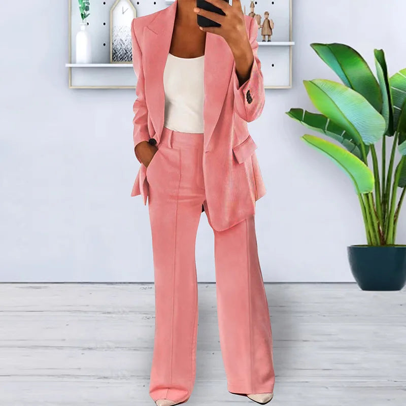 Two-Piece Blazer and Pants Set