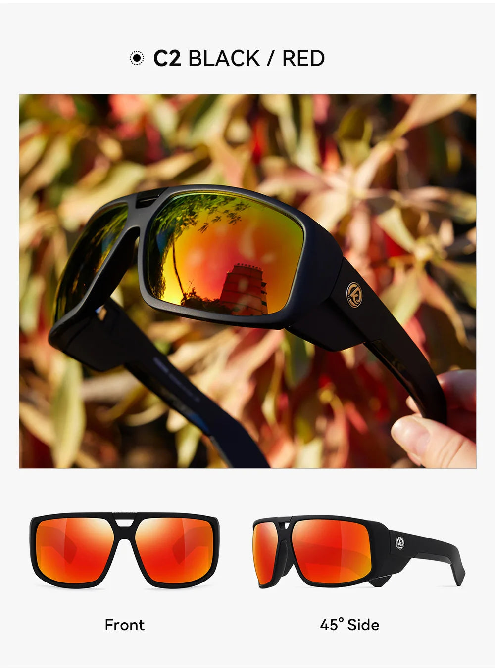 2024 High Quality KDEAM Polarized Man Sunglasses Luxury Brand Designer Green Goggles Fishing Driving Outdoor Eyewear TUNA ALLEY - Mammalook