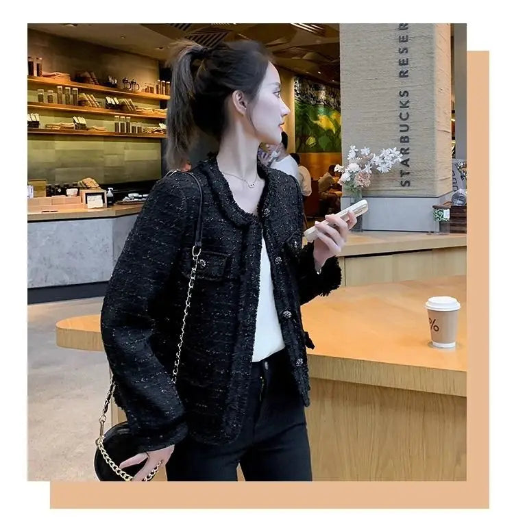 Short Casual Coat – Elegant Spring/Autumn Jacket with French Flair