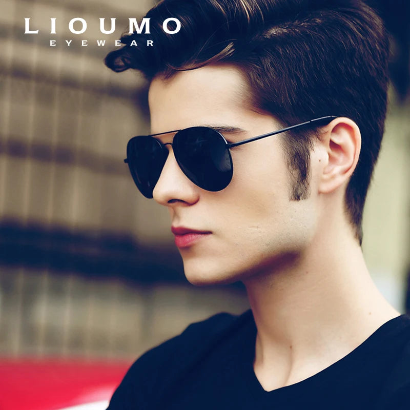LIOUMO Polarized Aviation Sunglasses – Stylish & Anti-Glare Pilot Glasses for Men & Women