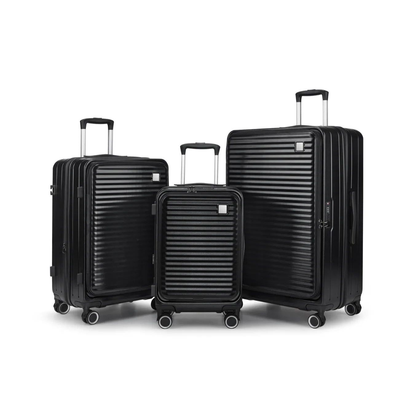 SUSHIMU Trolley Case Travel Suitcase Boarding Case Password Box Suitcase Portable Wheel Rolling Luggage Bag Front opening - Mammalook