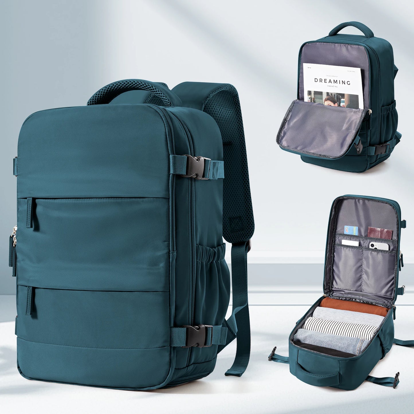 15.6inch Laptop Bag Men's Executive Work Backpack, Backpack Ryanair 40x20x25,Vacuum Packaged Travel Backpack Short-Trip Rucksack - Mammalook