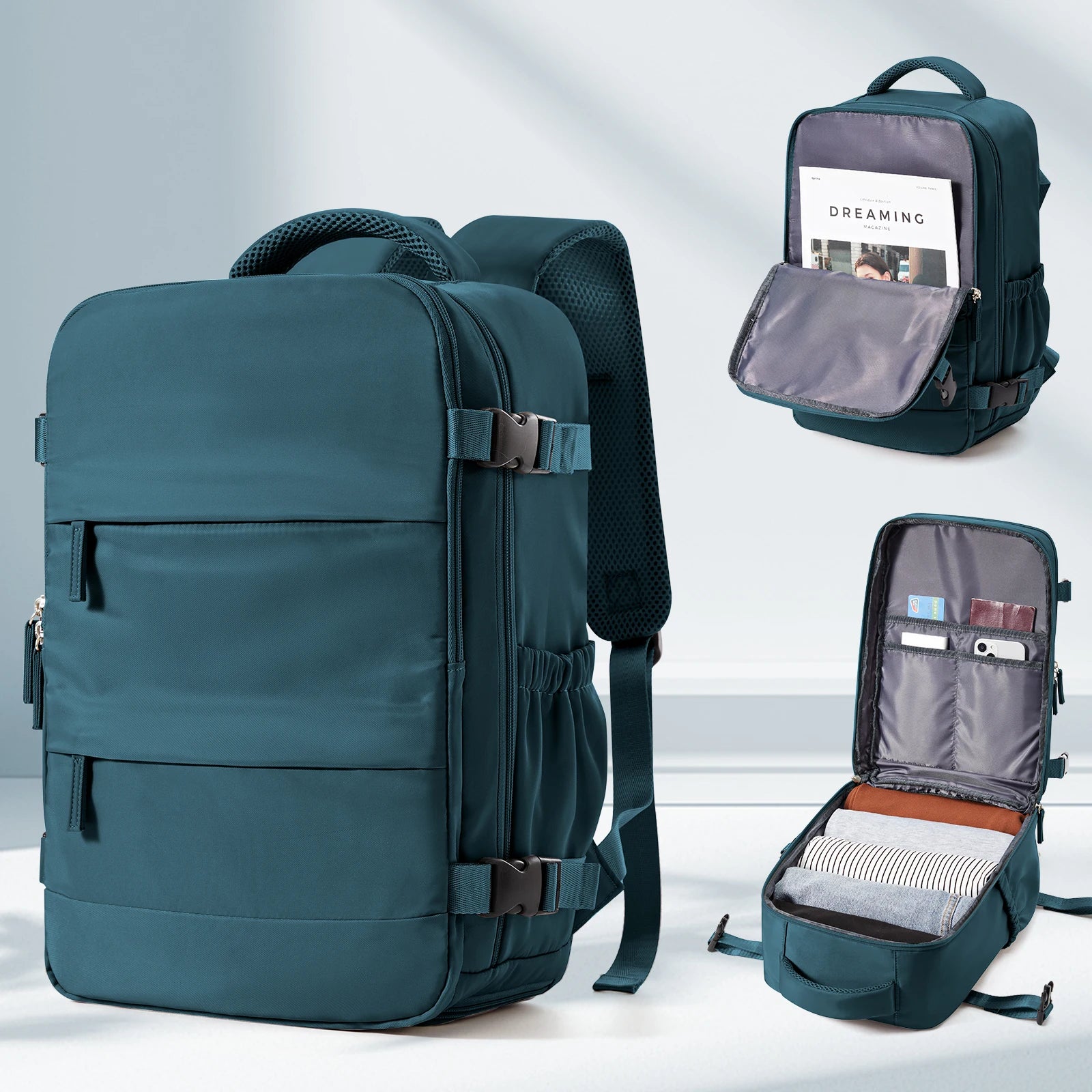 15.6inch Laptop Bag Men's Executive Work Backpack, Backpack Ryanair 40x20x25,Vacuum Packaged Travel Backpack Short-Trip Rucksack - Mammalook