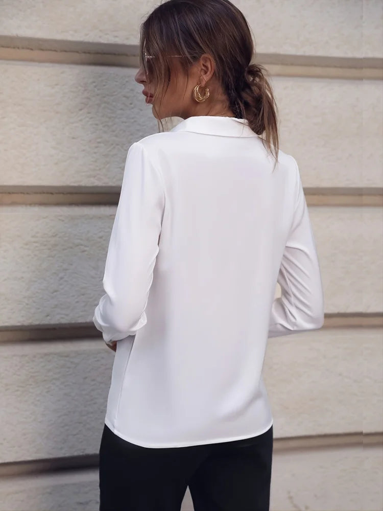 Blouses Style Turn-down Collar - Long Sleeve