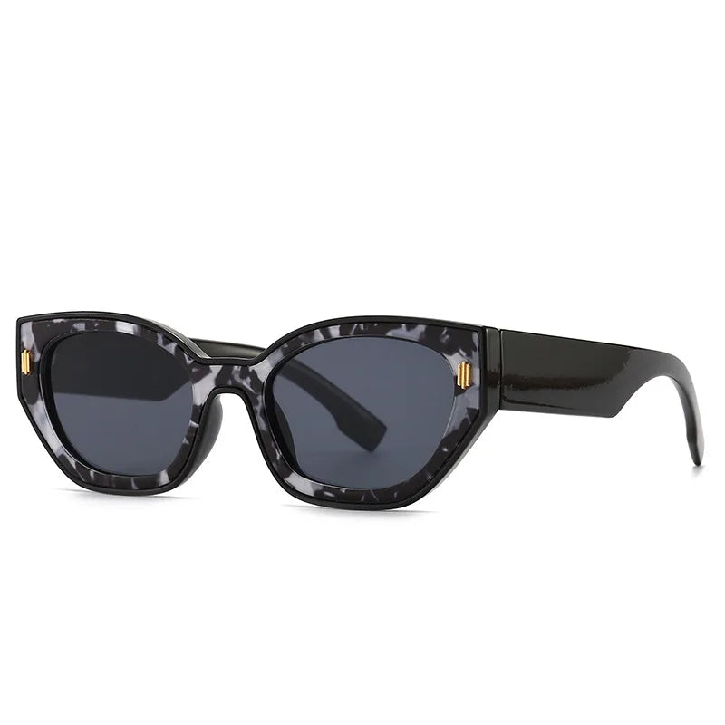 Popular Cat Eye Women's Sunglasses Trend 2024 New Vintage Square Shades Luxury Brand Designer Sun Glasses Ladies Eyewear - Mammalook