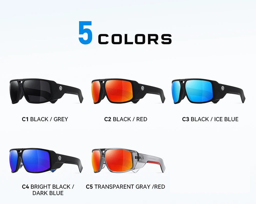 KDEAM Polarized Sports Sunglasses – UV400 Mirrored Lens for Men & Women