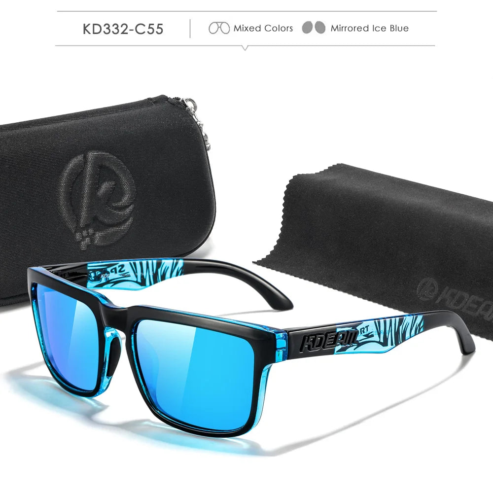 Fabulous Look KDEAM Sunglasses Men UV Blocked And Polarized Sunglasses Women For Fishing Driving Hiking With Zipper Case - Mammalook