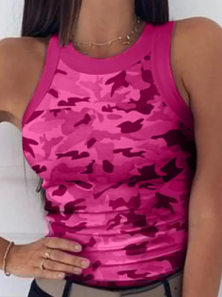 Casual Round Neck Tank Top