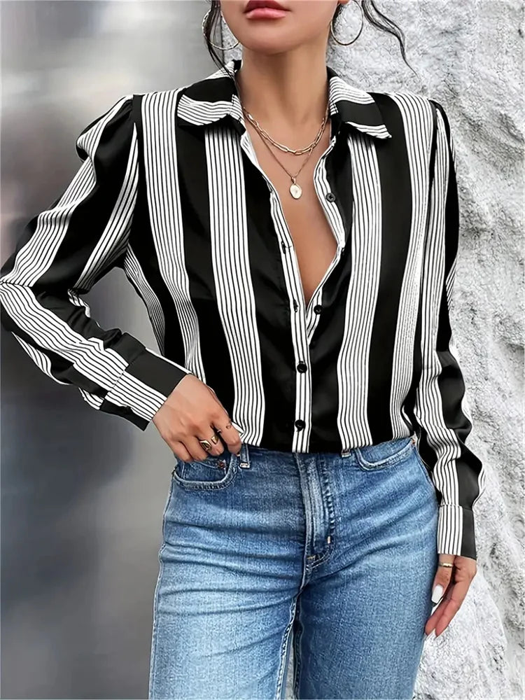 Striped Printed - Long sleeved Shirt