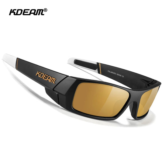 KDEAM Men's Fishing Sunglasses All Black Shades With Carrying Zipper Case 2024 New Arrivals - Mammalook