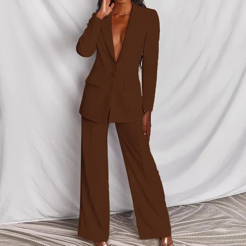 Long Sleeve Suit - Two-Piece Set