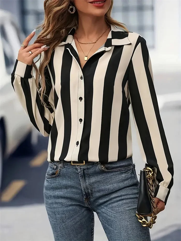 Striped Printed - Long sleeved Shirt