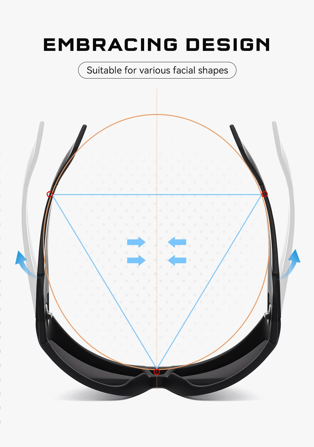 KDEAM Polarized Sports Sunglasses – UV400 Mirrored Lens for Men & Women