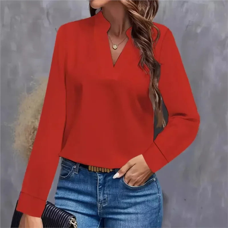 Blouses Spring - Long Sleeve - V-neck