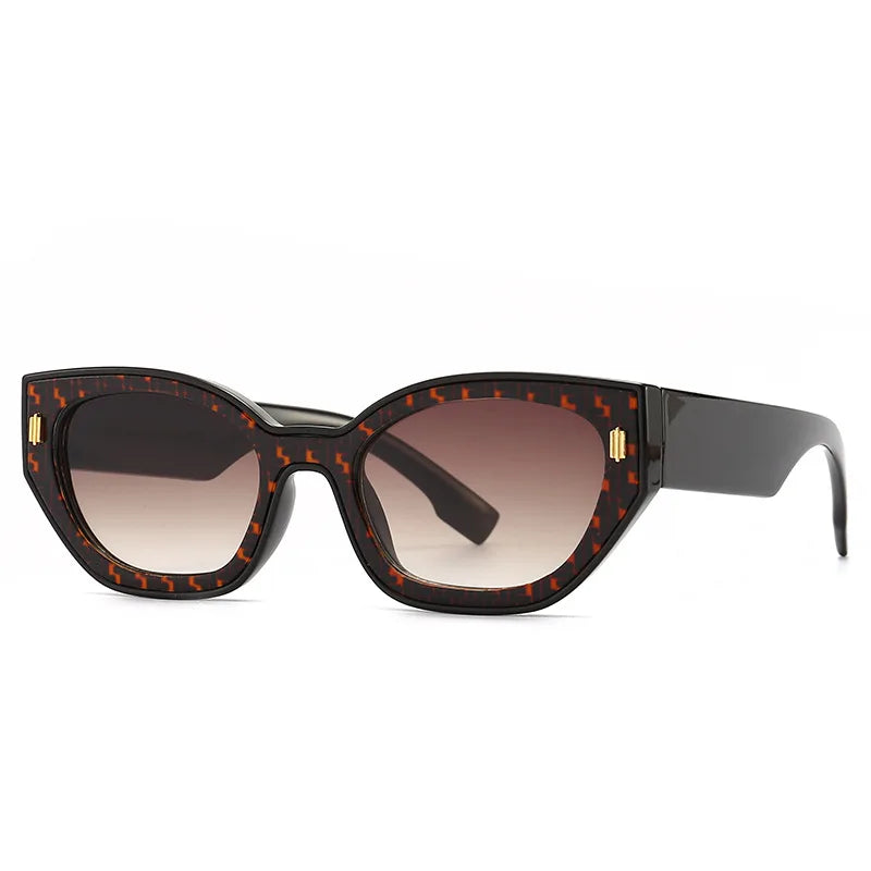 Popular Cat Eye Women's Sunglasses Trend 2024 New Vintage Square Shades Luxury Brand Designer Sun Glasses Ladies Eyewear - Mammalook