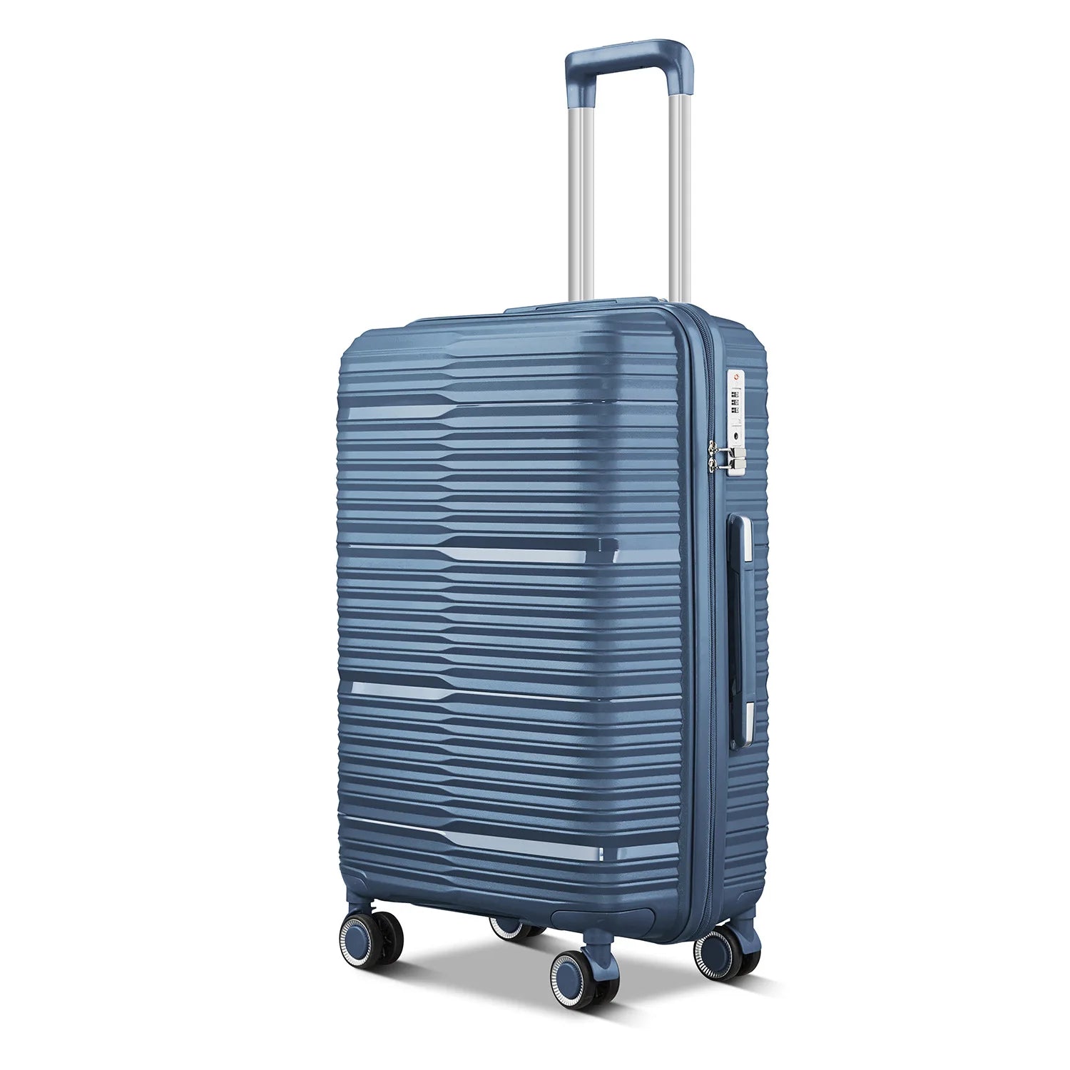 Suitcase Set 3 Piece Luggage Set Men Fashion Trolley Luggage Bag Zipper Combination Lock PP Travel Suitcase on Mute Wheels - Mammalook