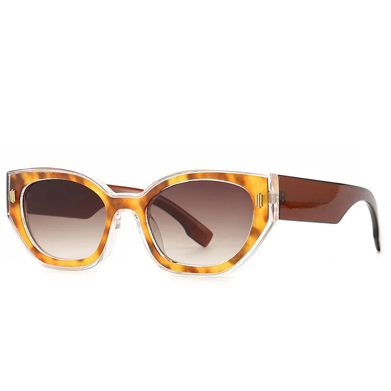 Popular Cat Eye Women's Sunglasses Trend 2024 New Vintage Square Shades Luxury Brand Designer Sun Glasses Ladies Eyewear - Mammalook