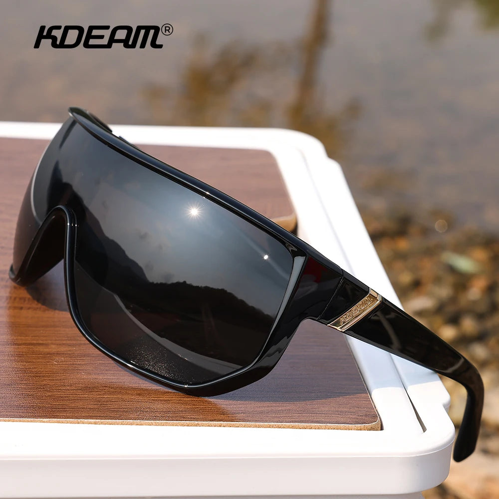 KDEAM New Men's Cycling Sunglasses Sports Polarized Wide-Angle Goggles Party Glasses - Mammalook