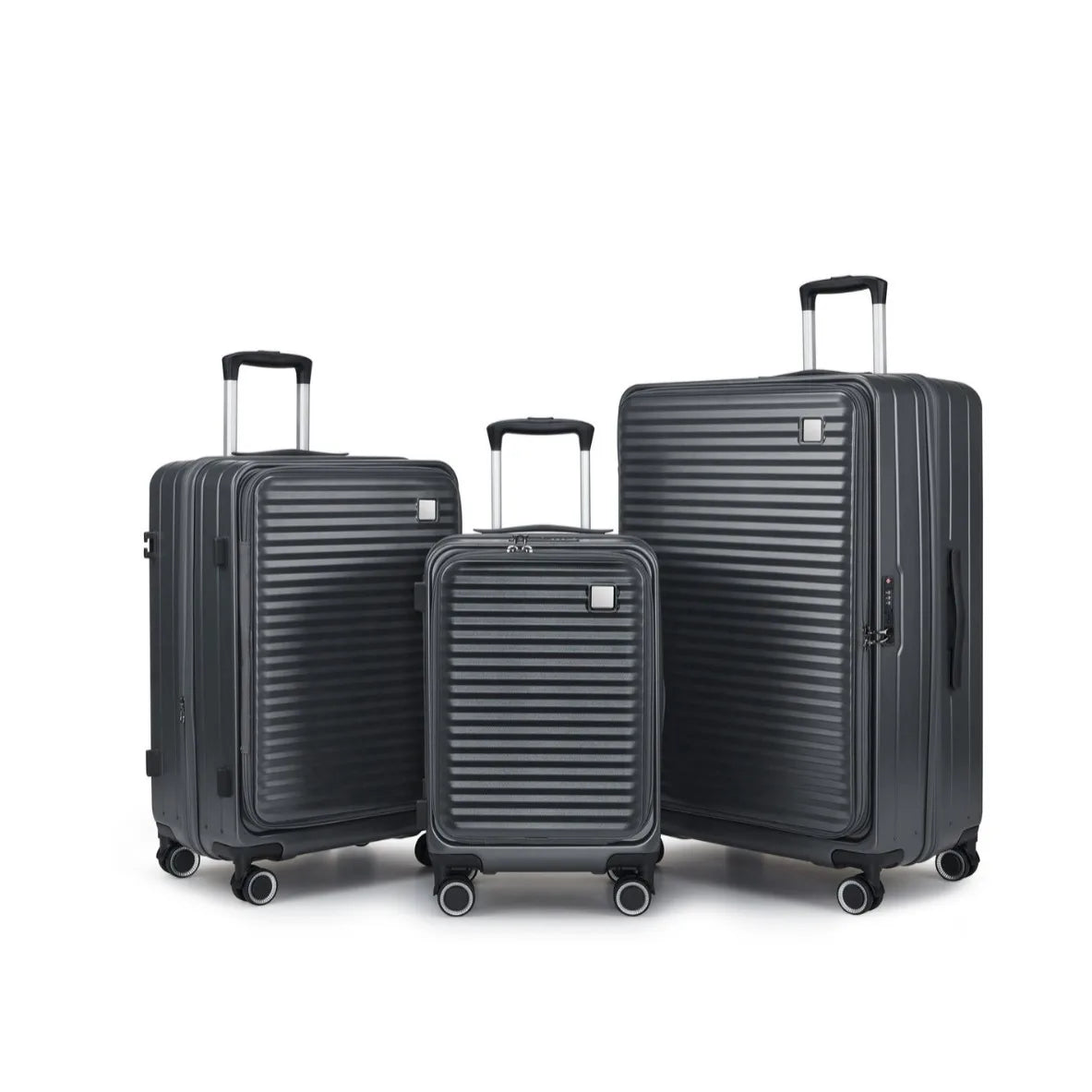 SUSHIMU Trolley Case Travel Suitcase Boarding Case Password Box Suitcase Portable Wheel Rolling Luggage Bag Front opening - Mammalook