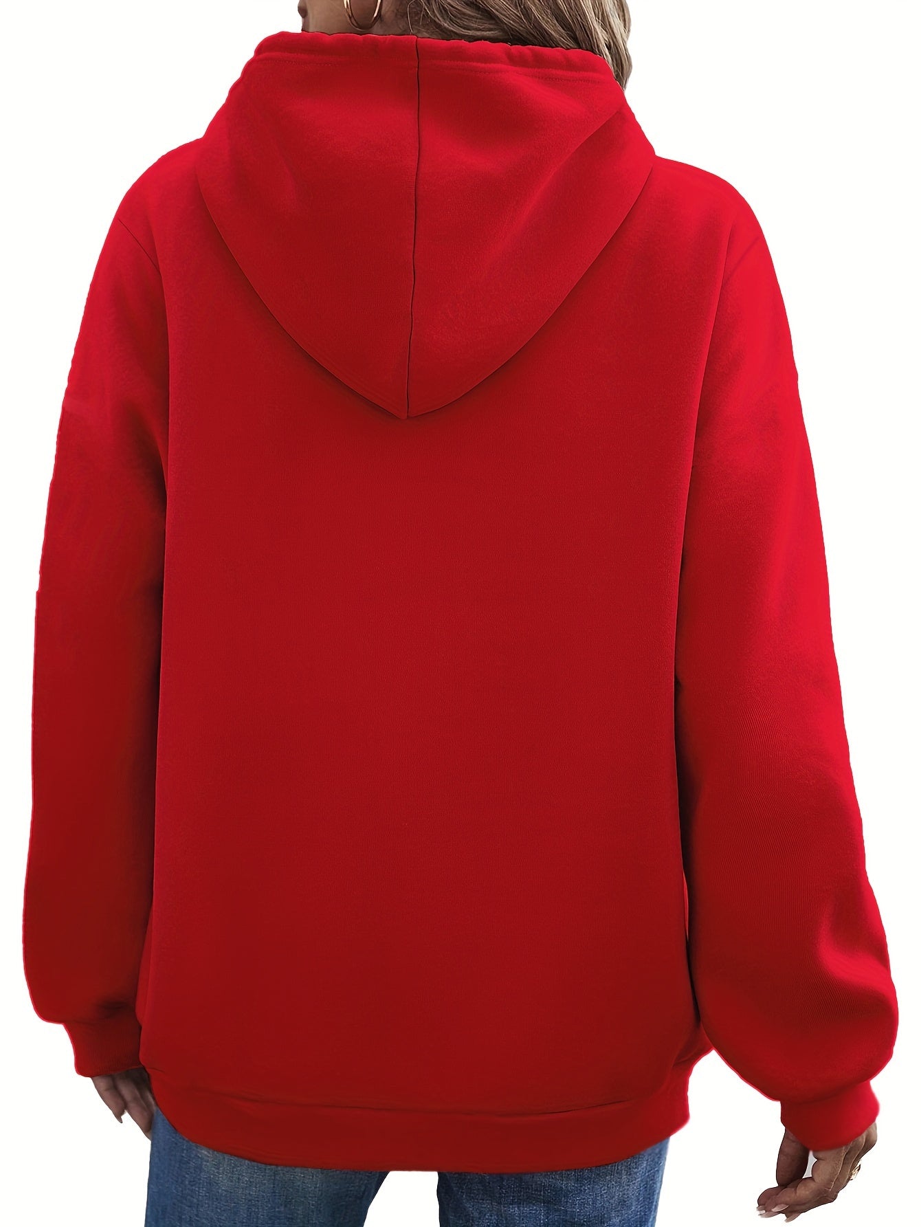 Trendy Letter Print Womens Hoodie - Comfy Kangaroo Pocket & Adjustable Drawstring Hood - Casual Long Sleeve Sweatshirt for Fashion-Forward Ladies - Mammalook