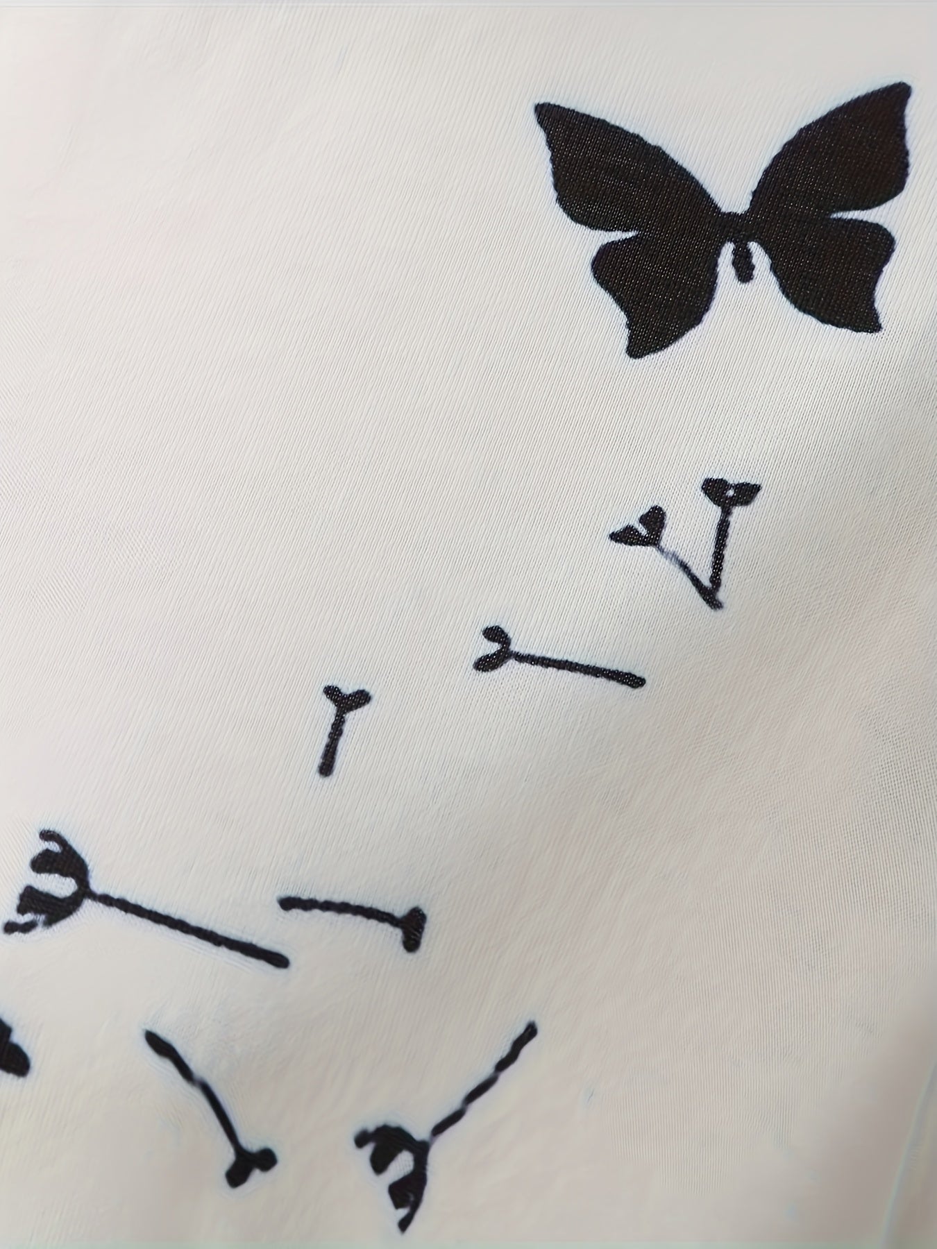 Dandelion & Butterfly Print T-Shirt, Casual Crew Neck Short Sleeve Top For Spring & Summer, Women's Clothing - Mammalook