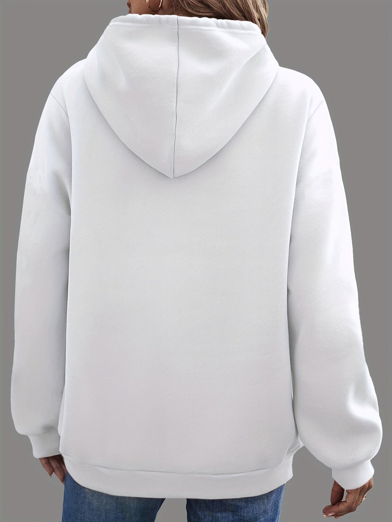 Trendy Letter Print Womens Hoodie - Comfy Kangaroo Pocket & Adjustable Drawstring Hood - Casual Long Sleeve Sweatshirt for Fashion-Forward Ladies - Mammalook