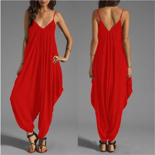 Women's Spaghetti Strap Harem Jumpsuit for Any Occasion - Mammalook