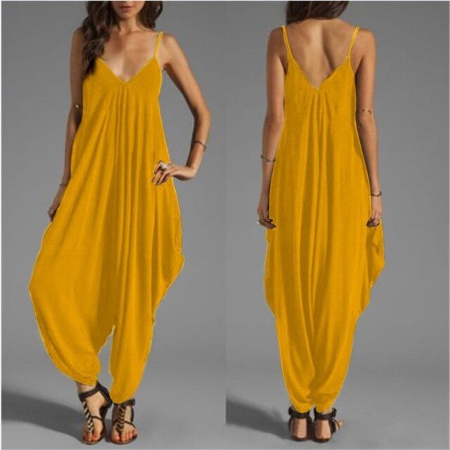 Women's Spaghetti Strap Harem Jumpsuit for Any Occasion - Mammalook