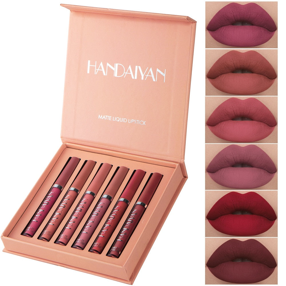Kit 6 Batons Beauty Lip Handaiyan - 16H de Duração - Mammalook