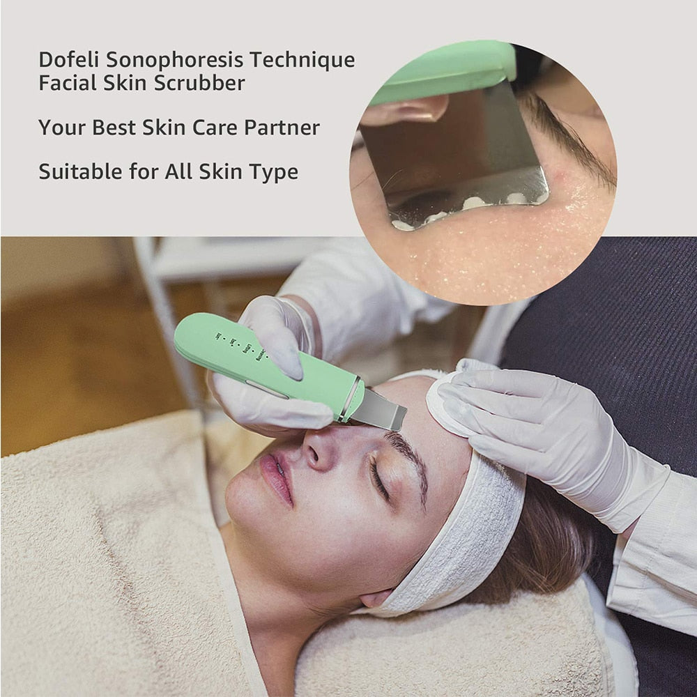 Beauty Ultrasonic Skin Scrubber USB Plug Facial Blackhead Remover Face Massager Skincare Tools Products Face Cleansing Acne - Mammalook